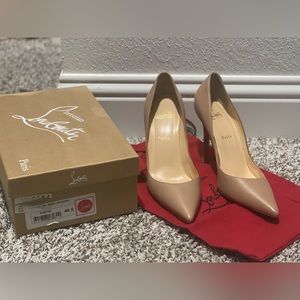 Christian Louboutin Nude Apostrophy Pumps
